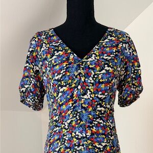 Boden Multicolor Floral Midi Dress